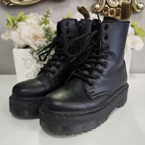 Dr. Marten Jadon Platform Yellow Tab Combat Boots Size 5